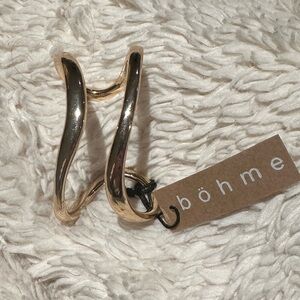BOHME Gold Double Band Open Cuff NEW $36